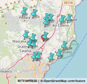 Mappa Via Catini, 95037 San Giovanni La Punta CT, Italia (3.96176)