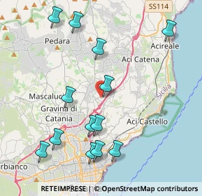 Mappa Via Catini, 95037 San Giovanni La Punta CT, Italia (5.06)