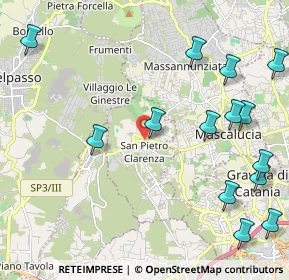 Mappa Via Rimembranze, 95030 San Pietro Clarenza CT, Italia (3.07286)