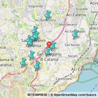 Mappa Via Carcara, 95027 San Gregorio di Catania CT, Italia (2.025)