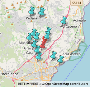 Mappa Via Trappeto, 95037 San Giovanni La Punta CT, Italia (3.53438)