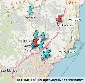 Mappa Via Trappeto, 95037 San Giovanni La Punta CT, Italia (2.93917)