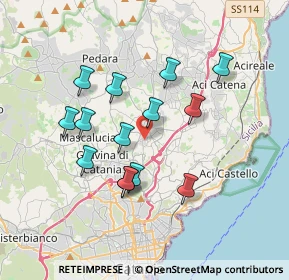 Mappa Via Dr. Francesco Cantone, 95037 San Giovanni La Punta CT, Italia (3.61786)
