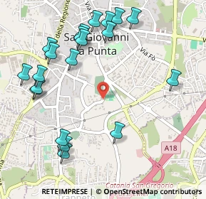 Mappa Via S.S. Crocifisso, 95037 San Giovanni la punta CT, Italia (0.691)