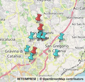 Mappa Via SS. Crocifisso, 95037 San Giovanni la punta CT, Italia (1.36333)