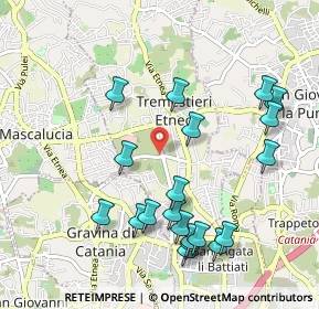 Mappa Via Nociazze, 95030 Tremestieri Etneo CT, Italia (1.2325)