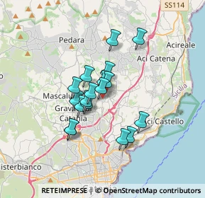 Mappa Via Padova, 95037 San Giovanni La Punta CT, Italia (2.785)