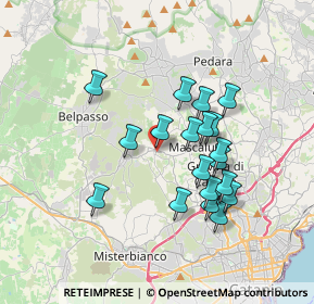 Mappa Via Cavaliere A. Mannino, 95030 San Pietro Clarenza CT, Italia (3.48684)