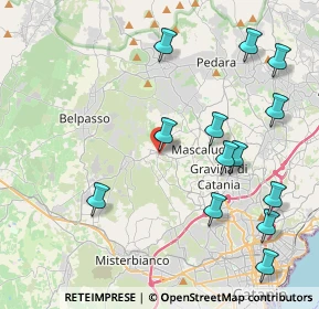 Mappa Via Cavaliere A. Mannino, 95030 San Pietro Clarenza CT, Italia (5.35)