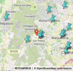 Mappa Via Martiri di Via Fani, 95030 San Pietro Clarenza CT, Italia (2.80333)