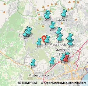 Mappa Via Martiri di Via Fani, 95030 San Pietro Clarenza CT, Italia (4.09278)