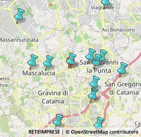 Mappa Via delle Scuole, 95030 Tremestieri Etneo CT, Italia (2.52615)