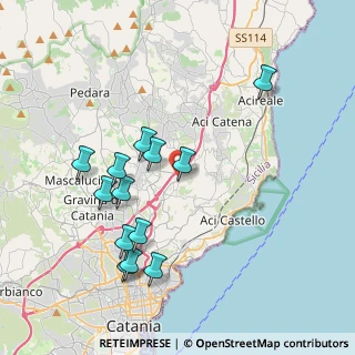 Mappa Via Enrico Fermi, 95027 San Gregorio di Catania CT, Italia (4.39615)