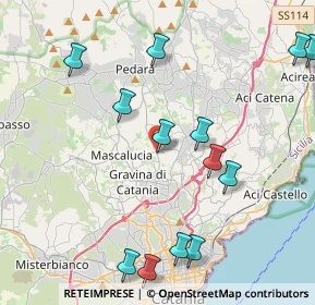 Mappa Via Pietro Mascagni, 95030 Tremestieri Etneo CT, Italia (5.42538)