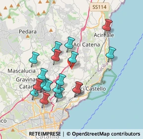 Mappa Via Seminara, 95028 Valverde CT, Italia (3.98222)