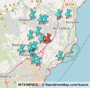 Mappa Via Salvatore Quasimodo, 95037 San Giovanni La Punta CT, Italia (3.75813)