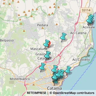 Mappa Via Guglielmo Marconi, 95039 Trecastagni CT, Italia (6.09588)