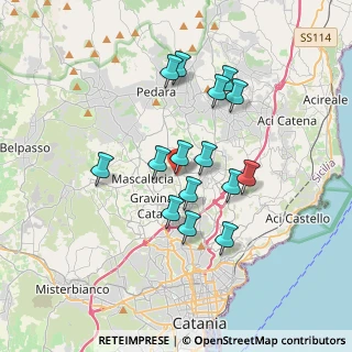 Mappa Via Guglielmo Marconi, 95039 Trecastagni CT, Italia (3.42333)
