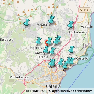Mappa Via Guglielmo Marconi, 95039 Trecastagni CT, Italia (4.07444)