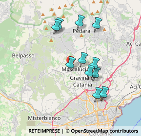 Mappa Via dell'Arca, 95030 Mascalucia CT, Italia (3.69727)