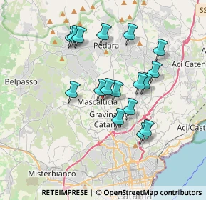 Mappa Via Capitano Mario D'Aleo, 95030 Mascalucia CT, Italia (3.57235)