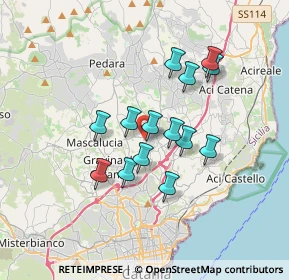 Mappa Via Eugenio Montale, 95037 San Giovanni La Punta CT, Italia (3.135)