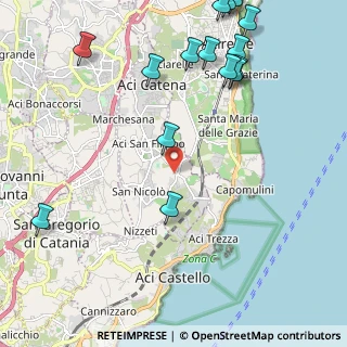 Mappa Via Reitana, 95022 Aci catena CT, Italia (3.206)