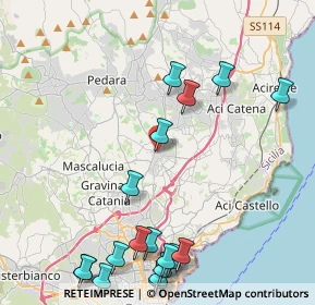 Mappa Via Pennisi, 95037 San Giovanni La Punta CT, Italia (6.16778)