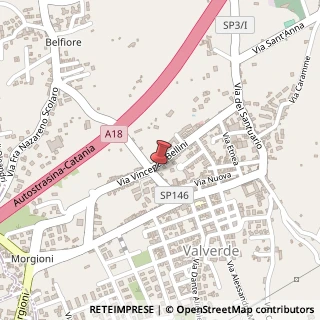 Mappa Via dei Belfiore, 46, 95028 Valverde, Catania (Sicilia)