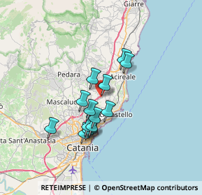 Mappa Via Calanna, 95028 Valverde CT, Italia (6.00857)