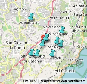 Mappa Via Calanna, 95028 Valverde CT, Italia (1.40333)