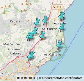 Mappa Via Calanna, 95028 Valverde CT, Italia (3.595)