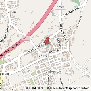 Mappa Via Giuseppe Mazzini, 33, 95028 Valverde, Catania (Sicilia)