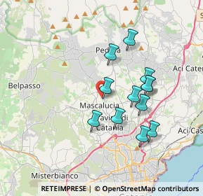 Mappa Via Strasburgo, 95030 Mascalucia CT, Italia (3.51083)