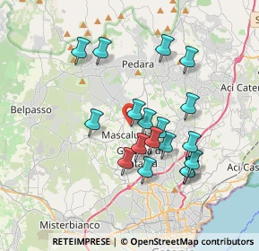 Mappa Via Strasburgo, 95030 Mascalucia CT, Italia (3.68889)