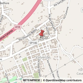 Mappa Via nuova 20, 95028 Valverde, Catania (Sicilia)