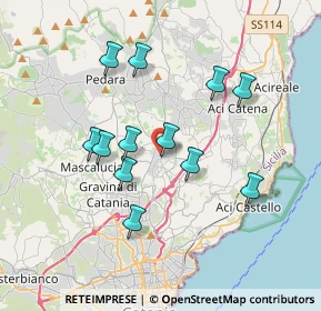 Mappa Via Buscema, 95037 San Giovanni La Punta CT, Italia (3.64333)