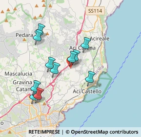 Mappa Piazza del Santuario, 95028 Valverde CT, Italia (3.70818)