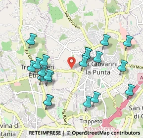 Mappa Via Cosenza, 95037 San Giovanni La Punta CT, Italia (1.131)