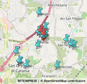 Mappa Via Alessandro Manzoni, 95028 Valverde CT, Italia (0.8545)