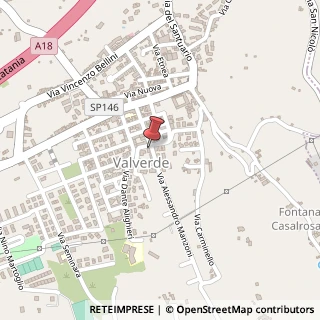 Mappa Via Alessandro Manzoni, 25, 95028 Valverde, Catania (Sicilia)