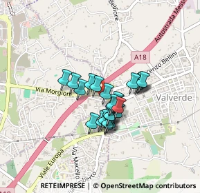 Mappa Via Belfiore, 95028 Valverde CT, Italia (0.31111)