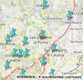 Mappa Piazza Lucia Mangano, 95037 San Giovanni La Punta CT, Italia (3.08143)