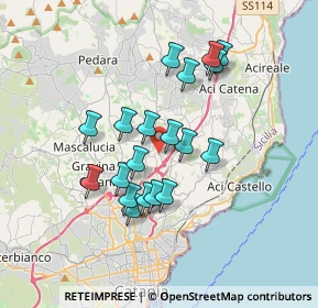 Mappa Via Fiuggi, 95037 San Giovanni la punta CT, Italia (3.35579)