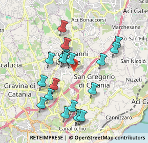 Mappa Via Fiuggi, 95037 San Giovanni la punta CT, Italia (2.082)