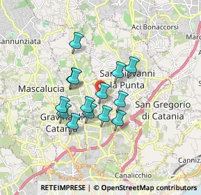 Mappa Via del Mandorlo, 95030 Tremestieri Etneo CT, Italia (1.44643)