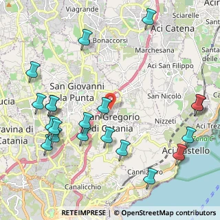 Mappa Via N. Martoglio, 95027 San Gregorio di Catania CT, Italia (2.9455)