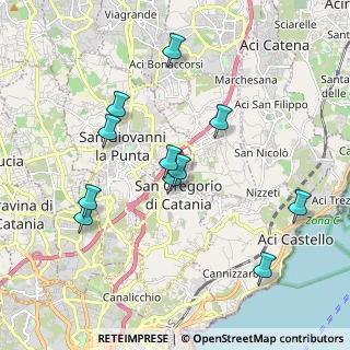 Mappa Via N. Martoglio, 95027 San Gregorio di Catania CT, Italia (2.12545)