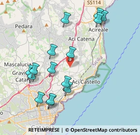 Mappa Via Monte d 'Oro, 95028 Valverde CT, Italia (4.74667)