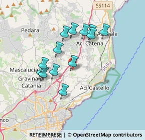 Mappa Via Salvatore Quasimodo, 95028 Valverde CT, Italia (3.51769)